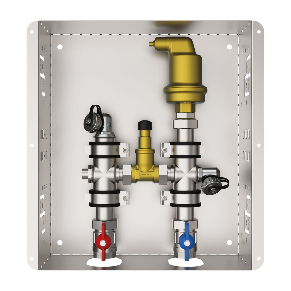 Vaillant Entlüfterset mit Bypass im Unterputzkasten für Steigleitung... VAILLANT-8000014430 4024074952733 (Abb. 1)