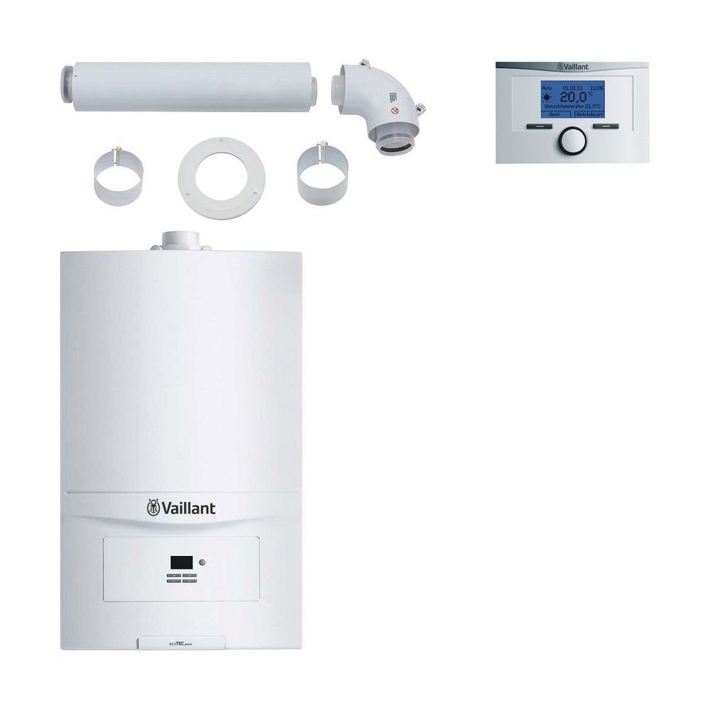 Vaillant ecoTEC pure Gas-Brennwert-Heizsystempaket 1.620/4 Mehrfachbelegung 4er VC... VAILLANT-8000014465 4024074951125 (Abb. 1)