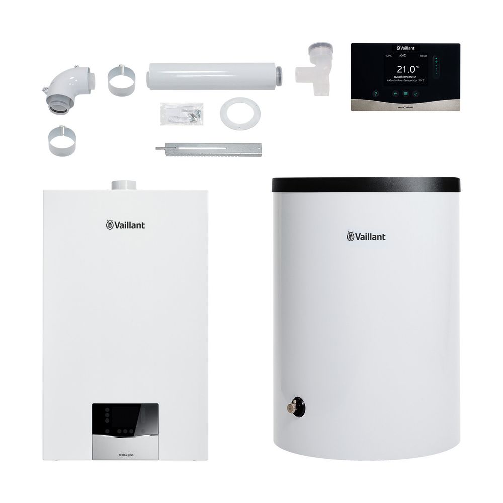 Vaillant ecoTEC plus Heizsystempaket 1.704/3 VC 15CS/1-5, VRC 720/3,VIH R120, Luft... VAILLANT-8000016472 4024074953570 (Abb. 1)