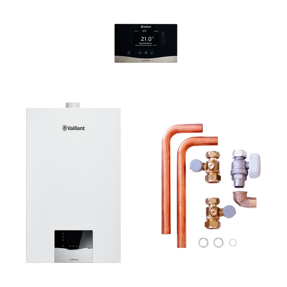 Vaillant ecoTEC plus Heizsystempaket 1.735/3 VC 20CS/1-5, VRC 720/3, Anschlusszube... VAILLANT-8000016516 4024074953907 (Abb. 1)