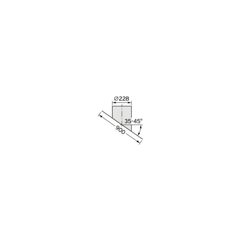 Vaillant Dachpfanne 35 - 45 Grad Edelstahl für Abgassystem DN 160... VAILLANT-0020130601 4024074610947 (Abb. 2)