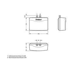 Vaillant miniVED H 4/2 N Elektro-Durchlauferhitzer hydraul. ND... VAILLANT-0010018601  (Abb. 1)