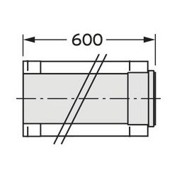 Vaillant Verlängerung DN 300/200 0,5 m Edelstahl für Abgassystem Fassade DN 200... VAILLANT-0020095578 4024074587669 (Abb. 1)