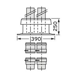 Vaillant Set 1 Grundelement für flexible Abgasleitung DN 60 PP... VAILLANT-0020106046 4024074609446 (Abb. 1)