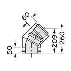 Vaillant Bogen 45 Grad 110/160 mm für Fassadenverlegung konz. PP/Edelstahl... VAILLANT-0020106405 4024074615805 (Abb. 1)