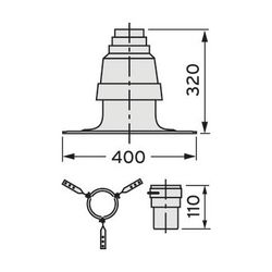 Vaillant Set 1 Grundelemente Brennwert für flexible Abgasleitung DN 80 PP... VAILLANT-303510 4024074430231 (Abb. 1)