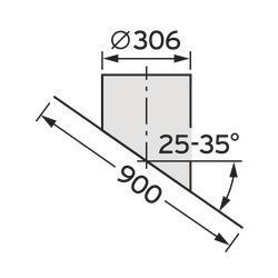 Vaillant Dachpfanne 25-35 Grad Edelstahl für Abgassystem DN 200... VAILLANT-0020130602 4024074610954 (Abb. 1)