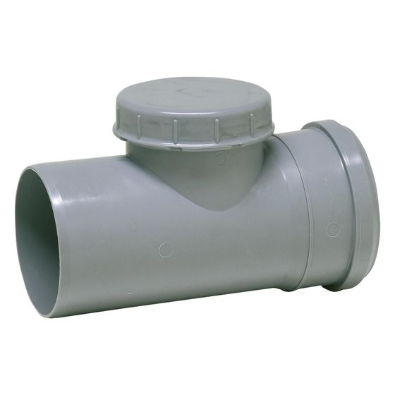 Valsir Reinigungsrohr Abflussrohr, DN 90, 2-teilig, Polypropylen, EPDM