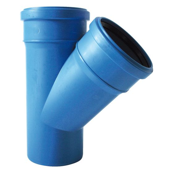 Valsir Einfachabzweig TRIPLUS, DN 100, 45 Grad, Polypropylen