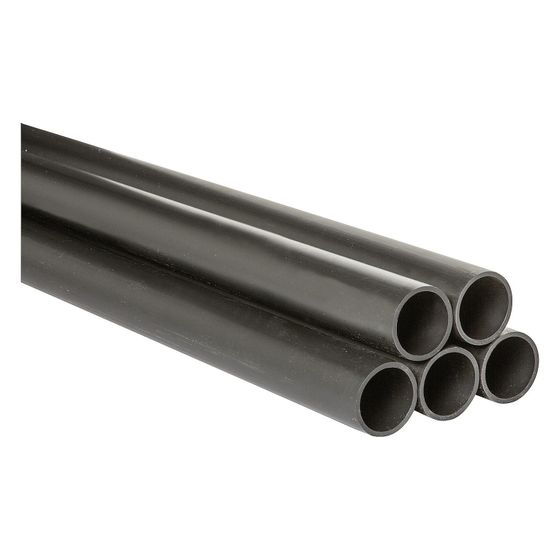 Valsir Abflussrohr PEHD 50mm, DN 50, 5000mm, Polyethylen, schwarz