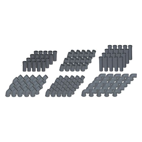 Valsir HT-Paket, DN50, 160-teilig