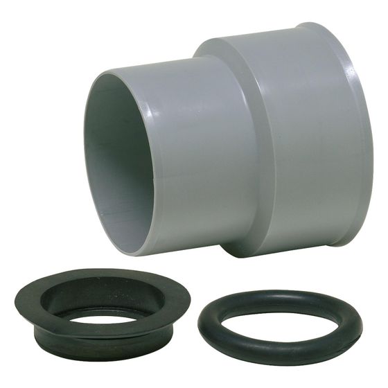 Valsir HT-Anschlussstück an Gußrohr, DN 50, 151mm, 3-teilig, gerade, Polypropylen