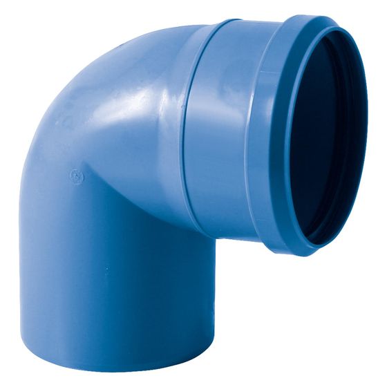 Valsir Bogen TRIPLUS, DN 100 87 Grad, Polypropylen, 2 Anschlüsse
