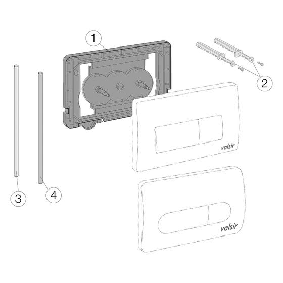 Valsir Befestigungsrahmen Evolut, mit PVC Schläuchen