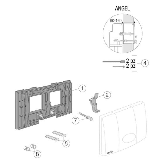 Valsir 1-Mengen Ersatzwippe Angel, Position 2