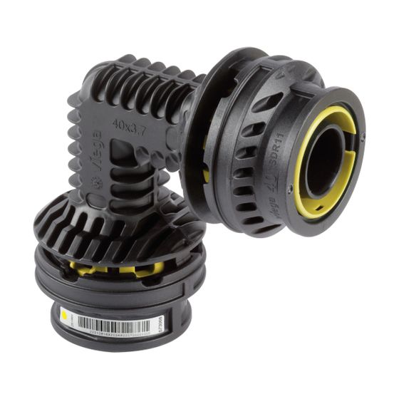 Viega Geopress K Gas Bogen 90 Grad mit SC-Contur 9716G, d. 40mm, Kunststoff
