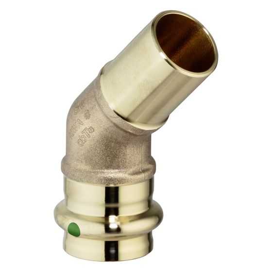 Viega Sanpress Bogen I/A 45 Grad mit SC-Contur 2226.1, d. 22mm, Rotguss