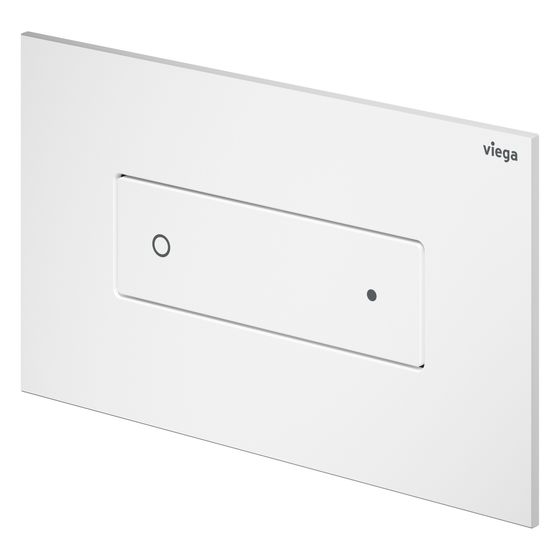 Viega Visign for Style 22 WC-Betätigungsplatte 8612.1 Edelstahl, Weiß matt