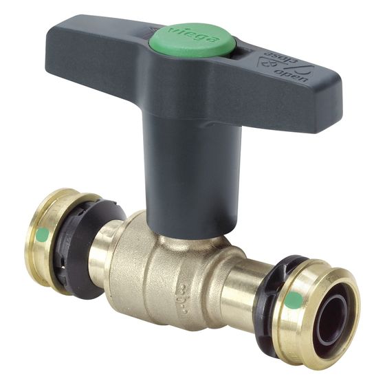 Viega Easytop XL Kugelhahn mit SC-Contur 5375, d. 16mm, Siliziumbronze