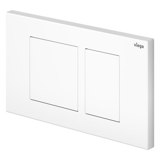 Viega Visign for Public 10 WC-Betätigungsplatte für Prevista 8630.1, Edelstahl, Weiß glänzend