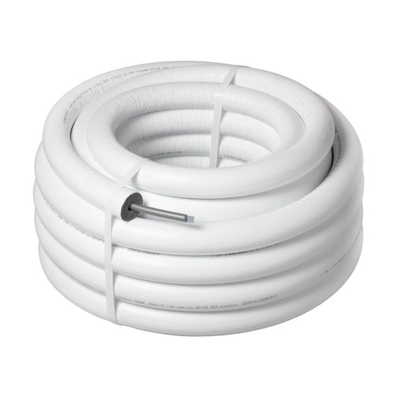 Viega Raxofix Mehrschichtverbundrohr 5302.38, d. 25mm, Wandstärke 2,7mm, Länge 25m, mit 26mm Dämmung, Weiß