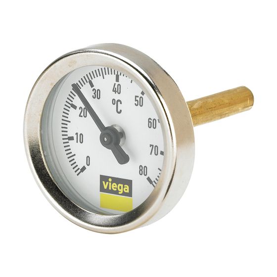 Viega Thermometer Easytop 1026.6 bis 80 Grad Stahl