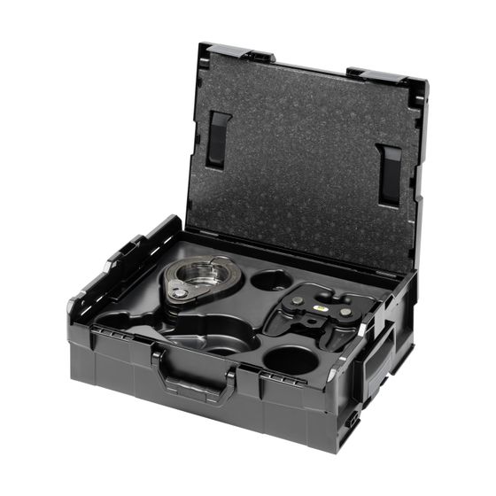 Viega PT2 Pressringset 2202.50, Metall d. 76,1 und Gelenkzugbacke Z2, Stahl phosphatiert, 2 Pressringe