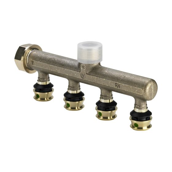 Viega Verteiler mit SC Raxofix 5326.05 in16mmxG3/4-4fach Siliziumbronze