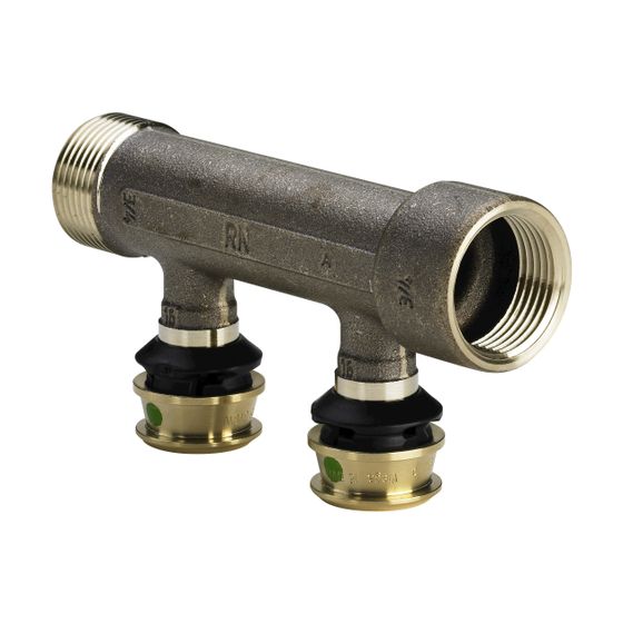 Viega Verteiler mit SC Raxofix 5326.06 in16mmxG3/4-2fach Siliziumbronze