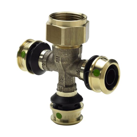 Viega Verteiler mit SC Raxofix 5326.08 in16mmxG3/4-3fach Siliziumbronze