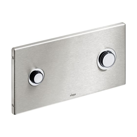 Viega Visign for Public 2 WC-Betätigungsplatte 8327.1, Edelstahl, Weiß-Alpin