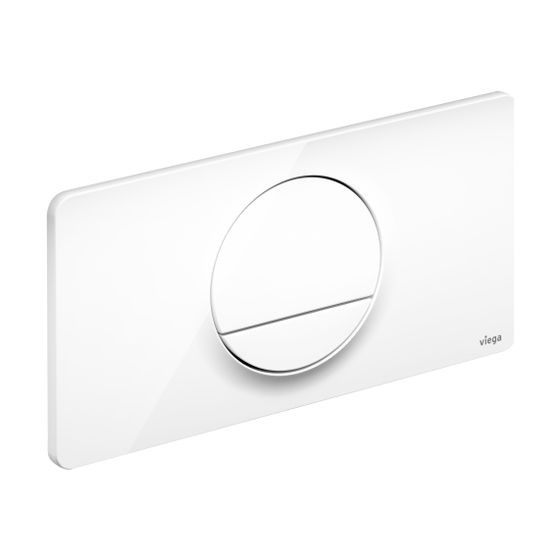 Viega Visign for Style 13 WC-Betätigungsplatte 8333.1, Kunststoff verchromt, Weiß-Alpin