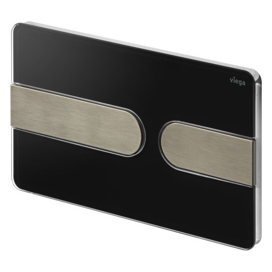 Viega Visign for Style 23 WC-Betätigungsplatte für Prevista 8613.1 Acryl Schwarz/Edelstahlfarben