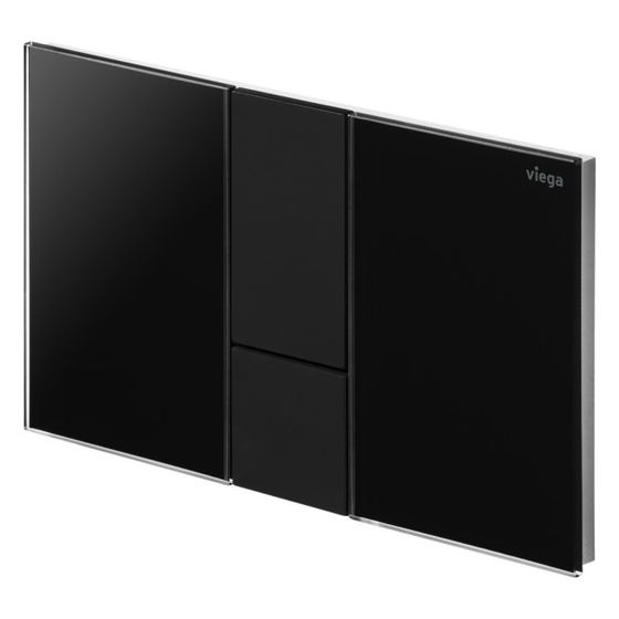 Viega Visign for Style 24 WC-Betätigungsplatte für Prevista 8614.1 Acryl Schwarz/Schwarz matt
