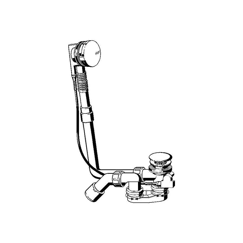 Viega Multiplex Ab- und Überlaufgarnitur 6163.45, DN 40/50, Bowdenzug-Länge 725mm, Länge/... VIEGA-138561 4015211138561 (Abb. 3)