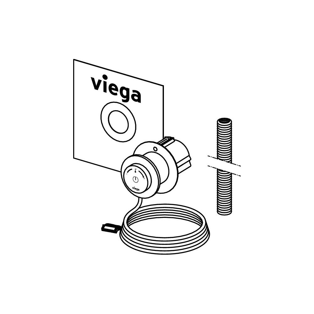 Viega AquaVip Bedienelement 9120.4 für Duscheinheit, PC, Drehknopf Messing verchromt... VIEGA-827335 4015211827335 (Abb. 2)