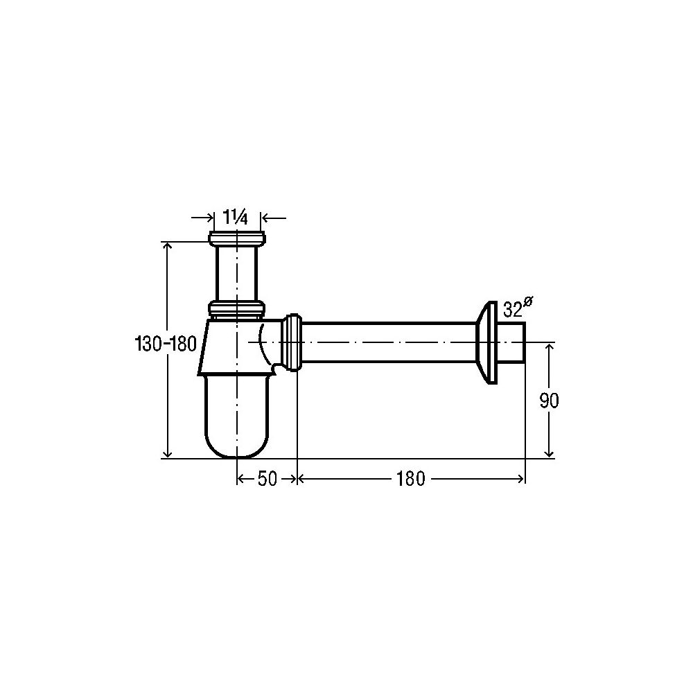 Viega Flaschengeruchsverschluss 5753, G 1 1/4", Kunststoff, Schwarz matt... VIEGA-818173 4015211818173 (Abb. 2)