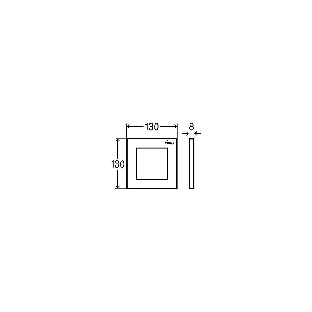 Viega Visign for Style Urinal Ausstellungsplatte 21, 8611.29, Kunststoff, Schwarz matt... VIEGA-827069 4015211827069 (Abb. 2)