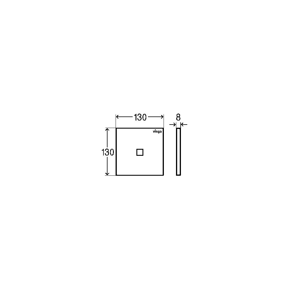 Viega Visign for More Urinal Ausstellungsplatte 200, 8620.29, Kunststoff, Schwarz matt... VIEGA-827076 4015211827076 (Abb. 2)