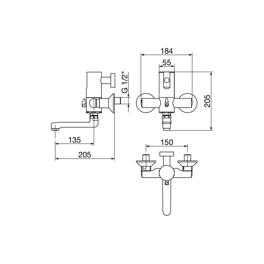 Viega Wandarmatur elektronisch 9121.8, warm und kalt, 281x166mm, 211Zink-Druckguss/Kunsts... VIEGA-828325 4015211828325 (Abb. 2)