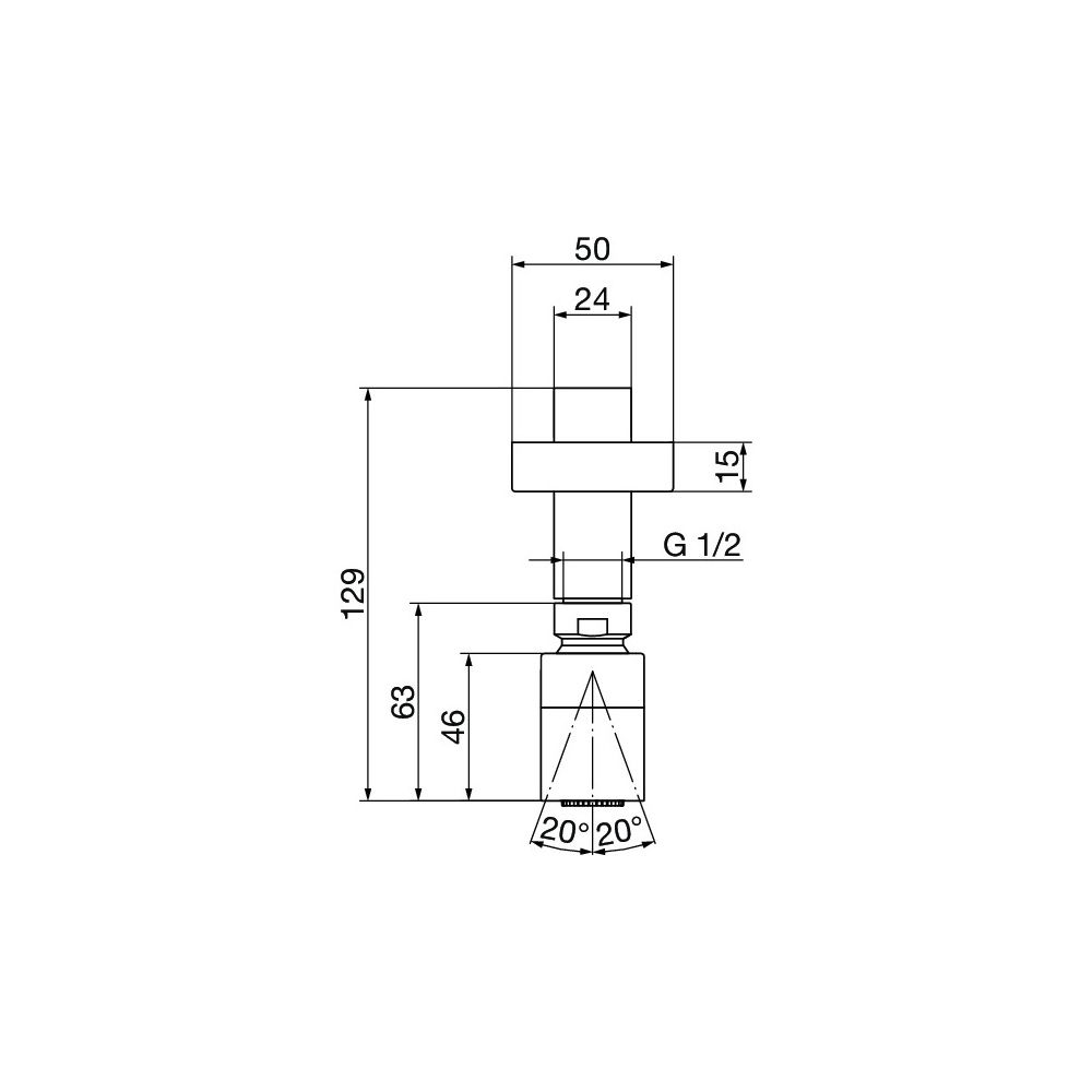Viega AquaVip Kopfbrause elektronisch 9122.0 für Deckenmontage, d. 32mm, Höhe 117mm, verc... VIEGA-828349 4015211828349 (Abb. 2)