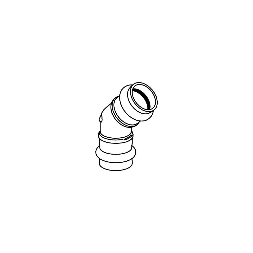 Viega Sanpress Bogen 45 Grad mit SC-Contur 2226, d. 42mm, Rotguss... VIEGA-128531 4015211128531 (Abb. 2)