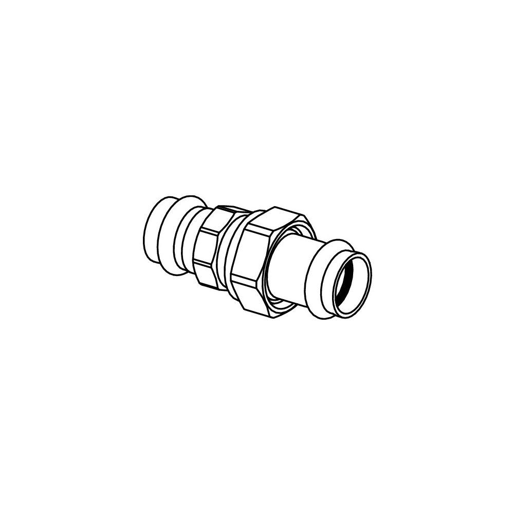 Viega Sanpress Verschraubung mit SC-Contur 2260, flachdichtend, d. 28mm, Siliziumbronze... VIEGA-124311 4015211124311 (Abb. 2)