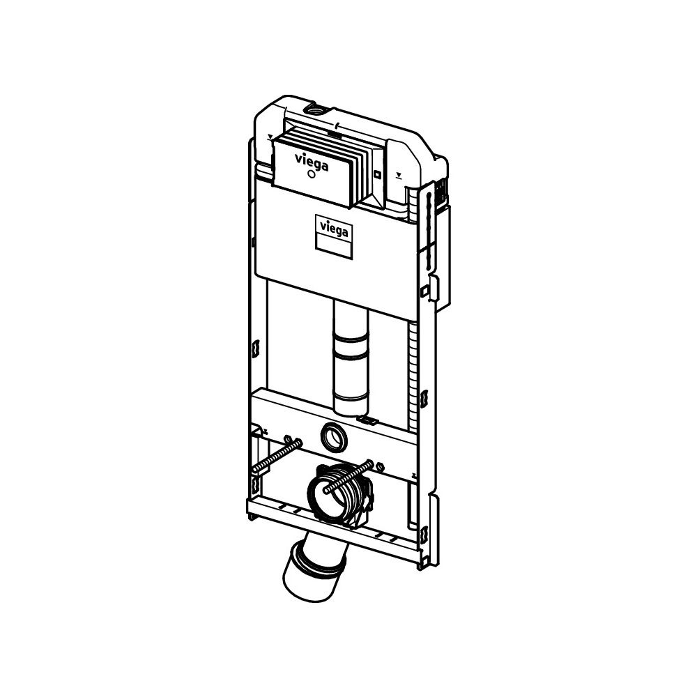Viega Prevista Dry Plus WC-Modul 8515, Bauhöhe 937-1077mm, Stahl verzinkt... VIEGA-824099 4015211824099 (Abb. 2)