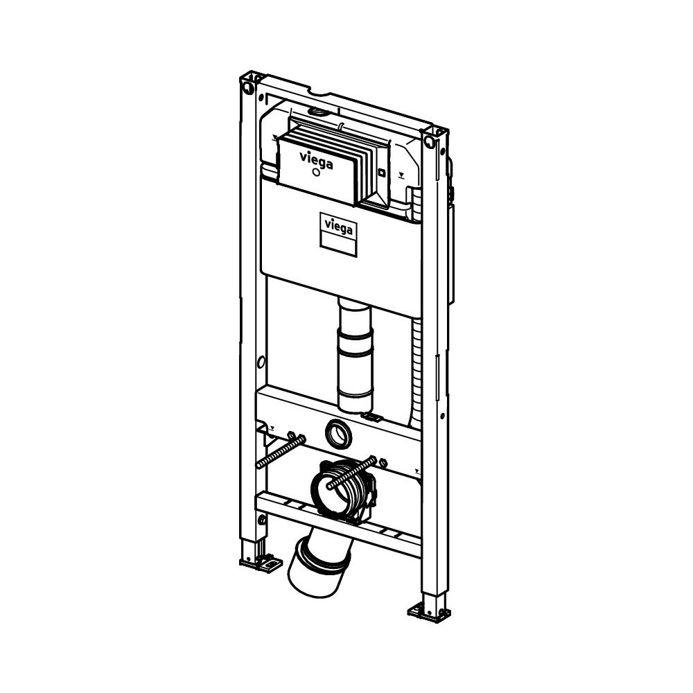 Viega Prevista Dry WC-Element 8521 mit Dusch-WC-Anschluss, 1120mm höhenverstellbar... VIEGA-771997 4015211771997 (Abb. 2)