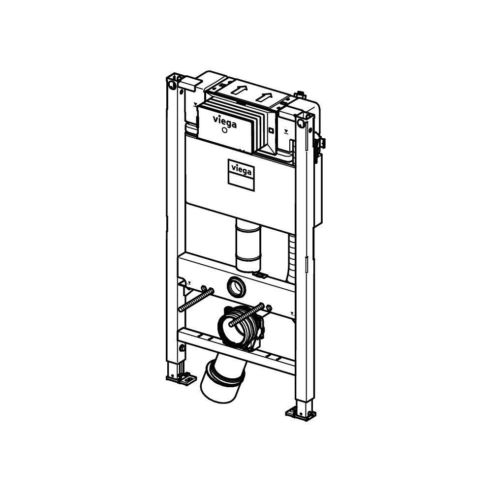 Viega Prevista Dry WC-Element 8530.1 mit Dusch-WC-Anschluss, 980mm... VIEGA-824174 4015211824174 (Abb. 2)