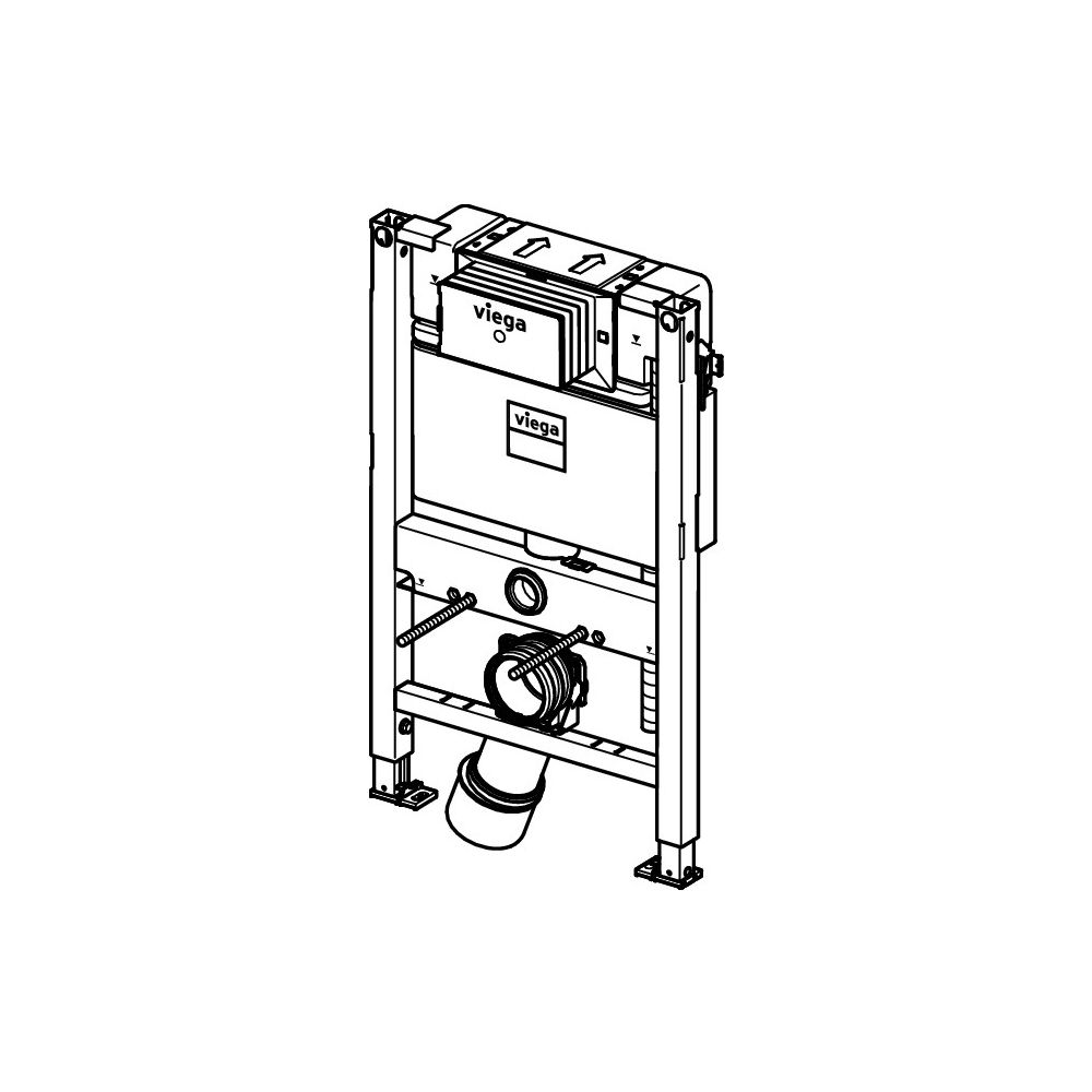 Viega Prevista Dry WC-Element 8533 mit Dusch-WC-Anschluss, 820mm... VIEGA-772017 4015211772017 (Abb. 2)