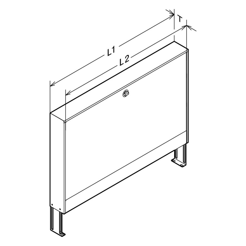 Viega AP Verteilerschrank 1295.1, Typ 1000 für Heizkreisverteiler 1010... VIEGA-837099 4015211837099 (Abb. 2)