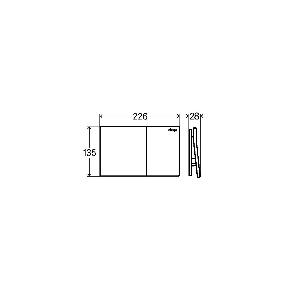 Viega Visign for More 200 WC-Betätigungsplatte für Prevista 8620.1 Metall, Weiß matt... VIEGA-832506 4015211832506 (Abb. 3)
