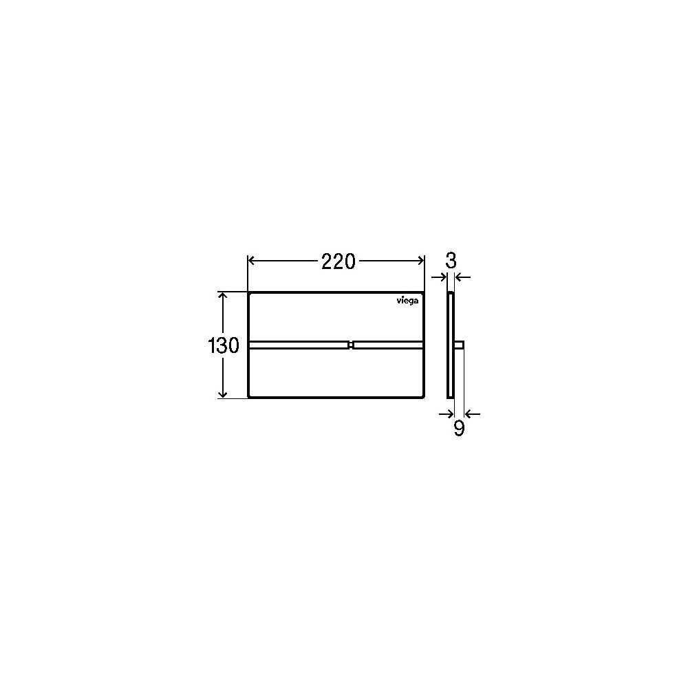 Viega Visign for More 204 WC-Betätigungsplatte für Prevista 8624.1 Edelstahl, Weiß matt... VIEGA-832520 4015211832520 (Abb. 3)